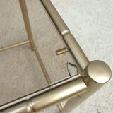 Coffee table bamboo smoked glass
