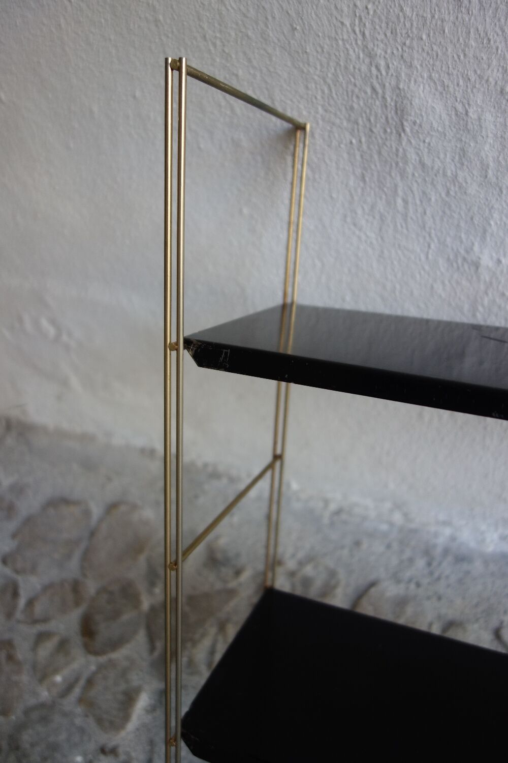 Golden wall string shelf