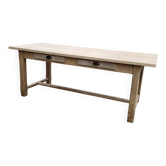 Solid oak farmhouse table with extensions