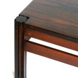 Table basse carrée en bois Saporiti Design italien années 60