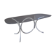 Vintage table of the 70s in chrome and smoked glass