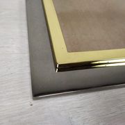 Mirror square brass design