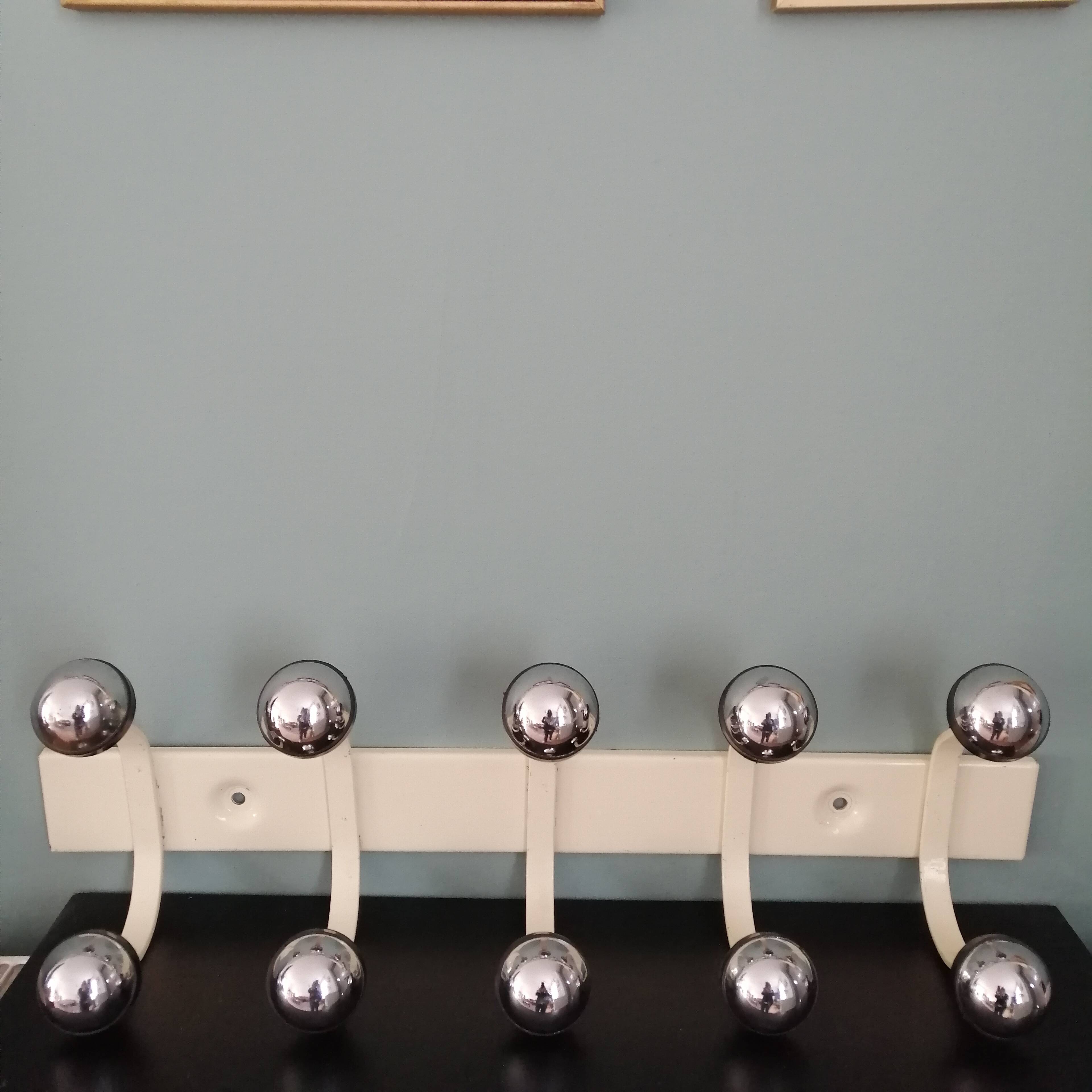 White lacquered coat rack Circa 1950