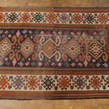 Tapis d'orient caucasien ancien fait main kazak 160 X 100cm