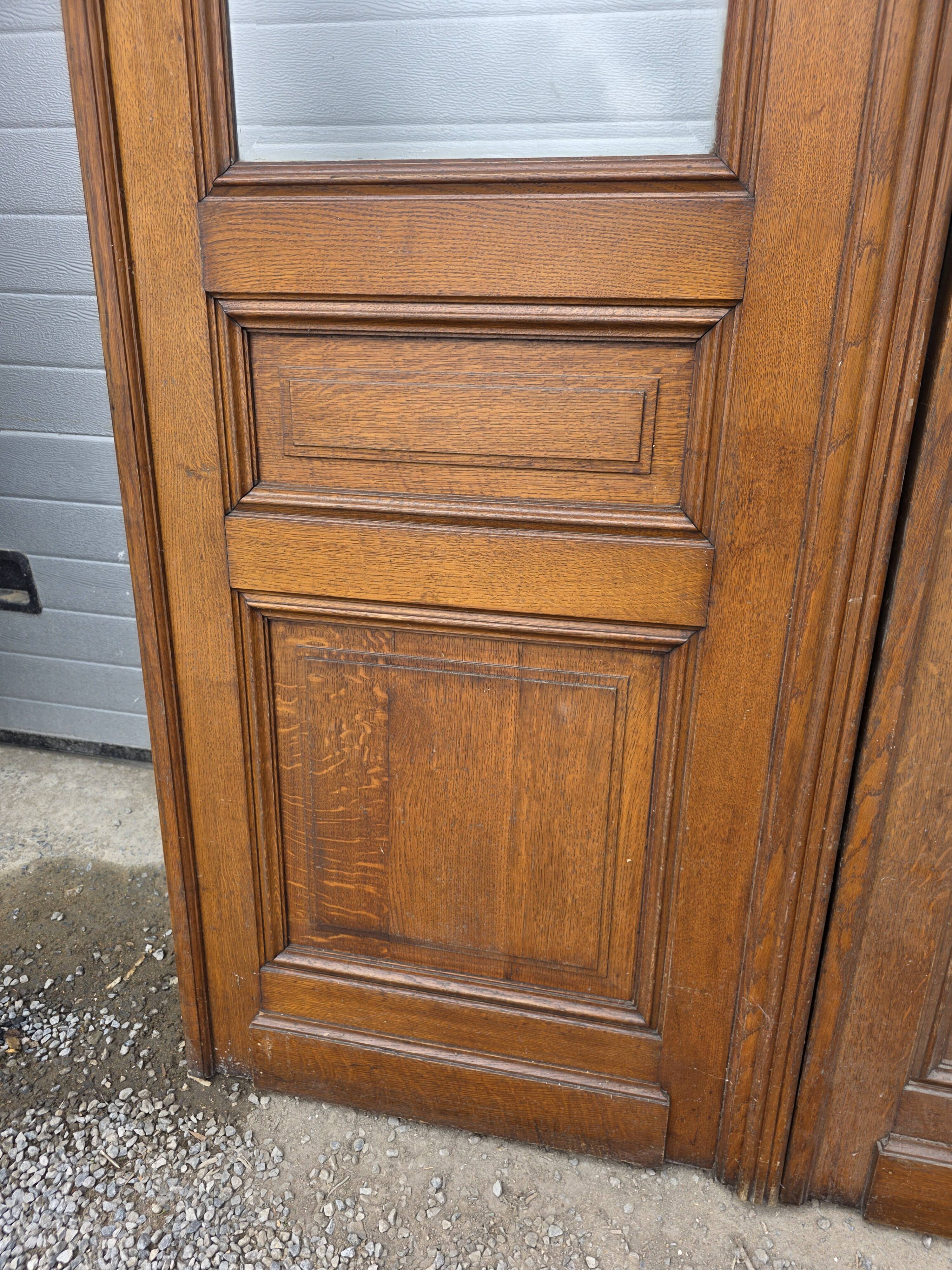 6 solid oak partition doors, 277cm in height (exceptional model)