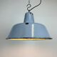 Industrial grey enamel factory pendant lamp, 1960s
