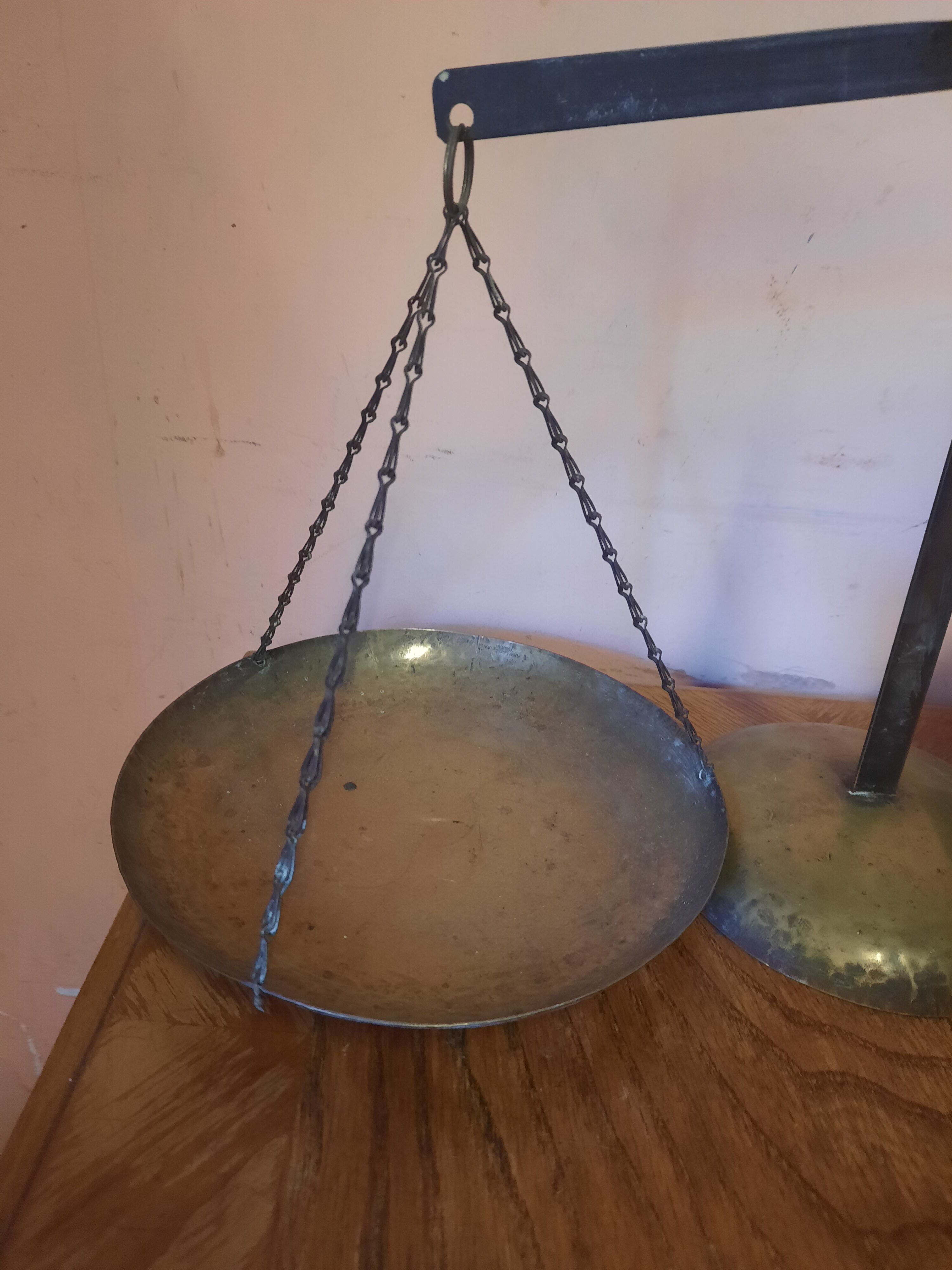 Old brass scale