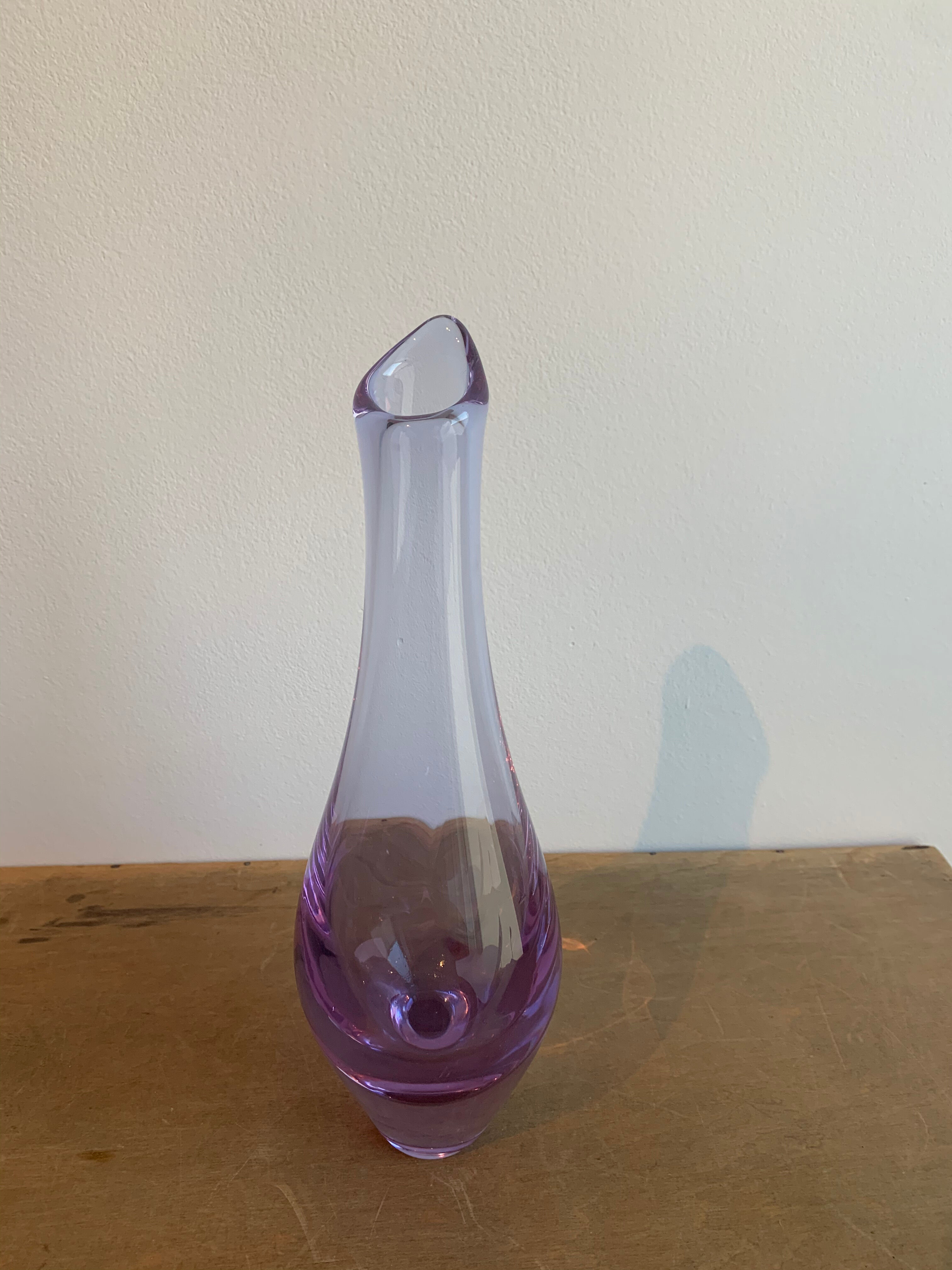Glass vase by Miloslav Klinger for Zelezny Brod Sklo, 1960s