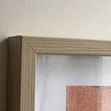 Vintage cubist still life pastel under glass and signed from 1967.