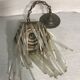 Old brass hanging cylindrical vintage glass pampilles