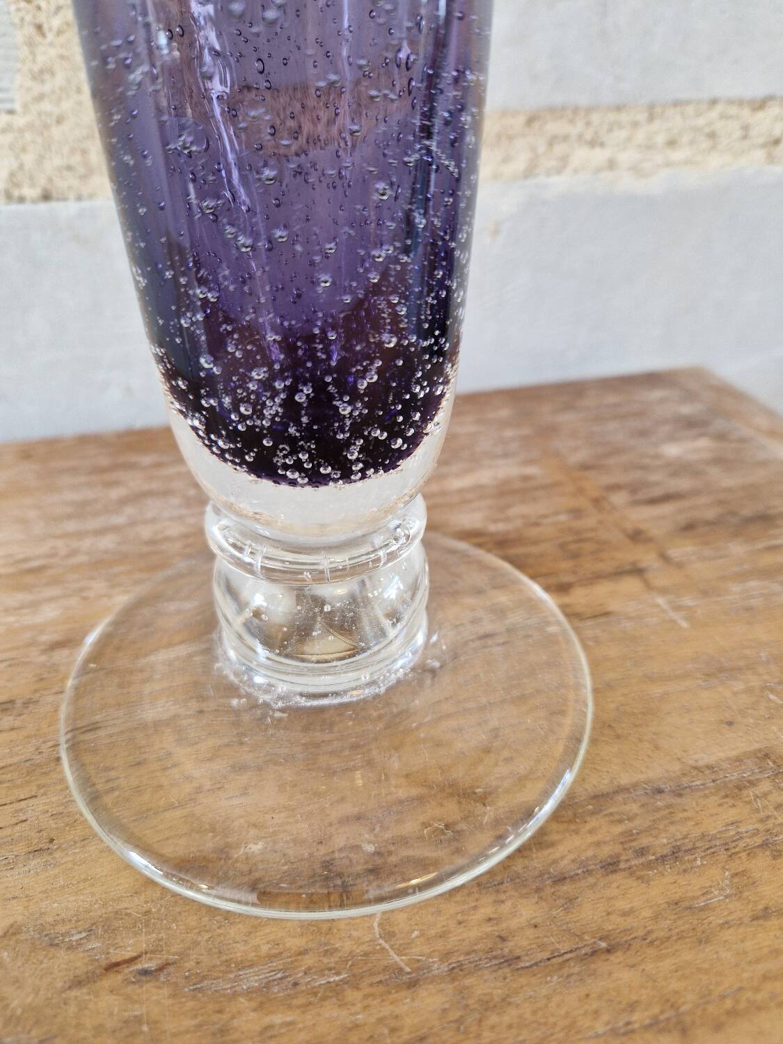 Old large bubble vase in Biot style