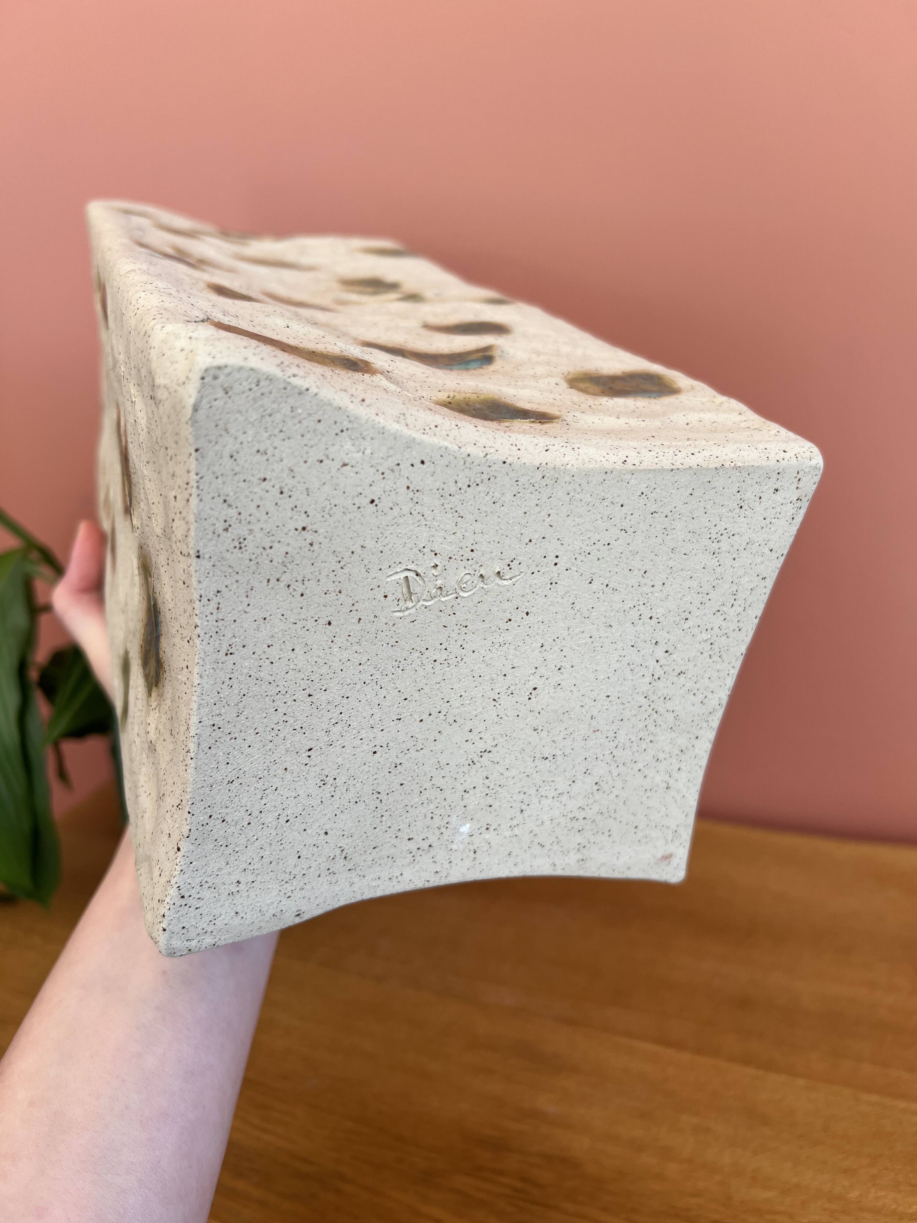 Pyrite stoneware vase