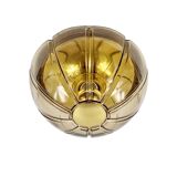 Mid century glass flush mount / ceiling light by limburg, germany, 1960s