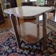Table d'appoint art déco vintage en bois
