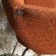 Orange office or conference chair mottled - vintage - 1960