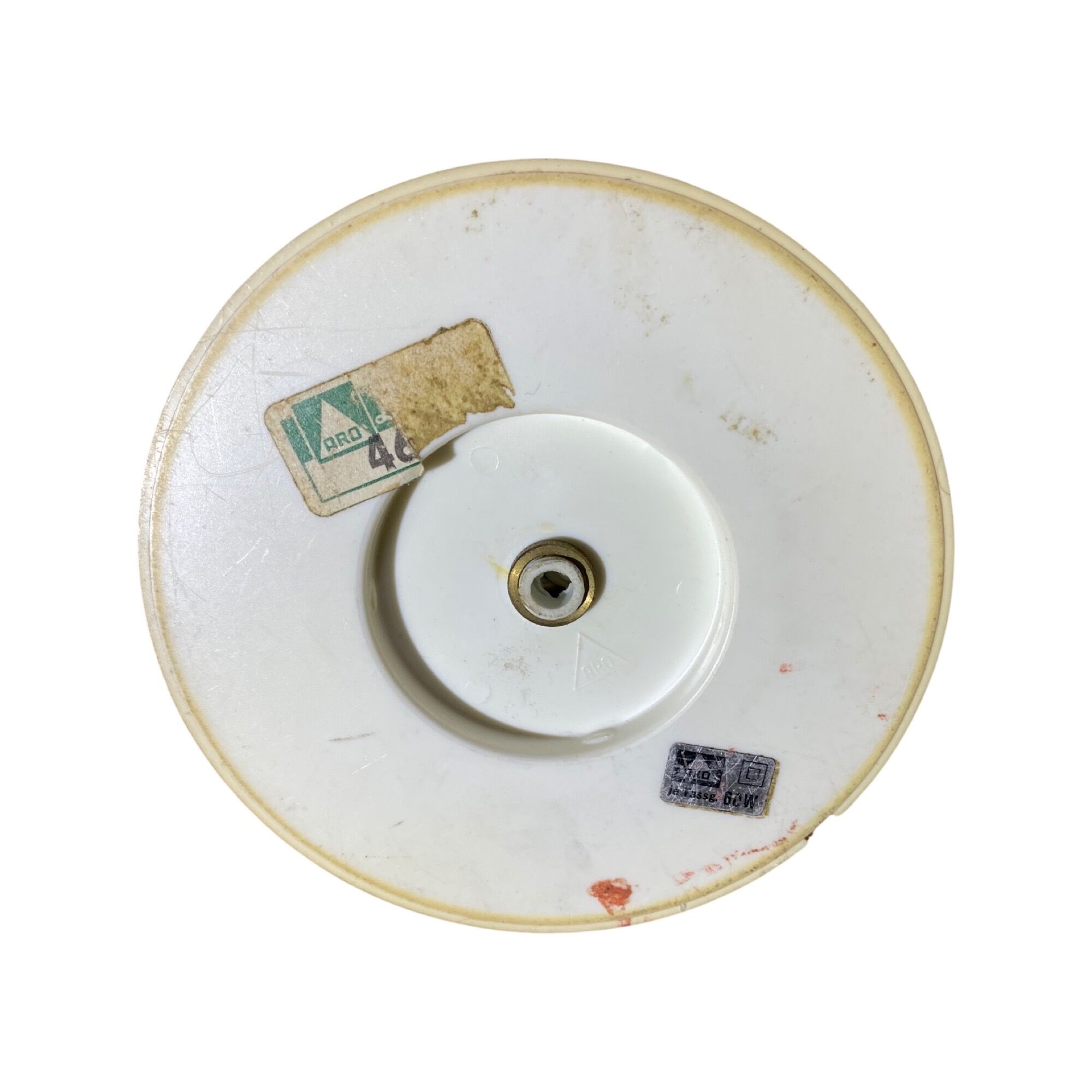 Vintage Tulip Lamp ARO Germany | 1960s German Designer Lighting With Tulip Base And Cotton Shade