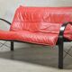 Vintage design sofa from the 80s/90s in leather