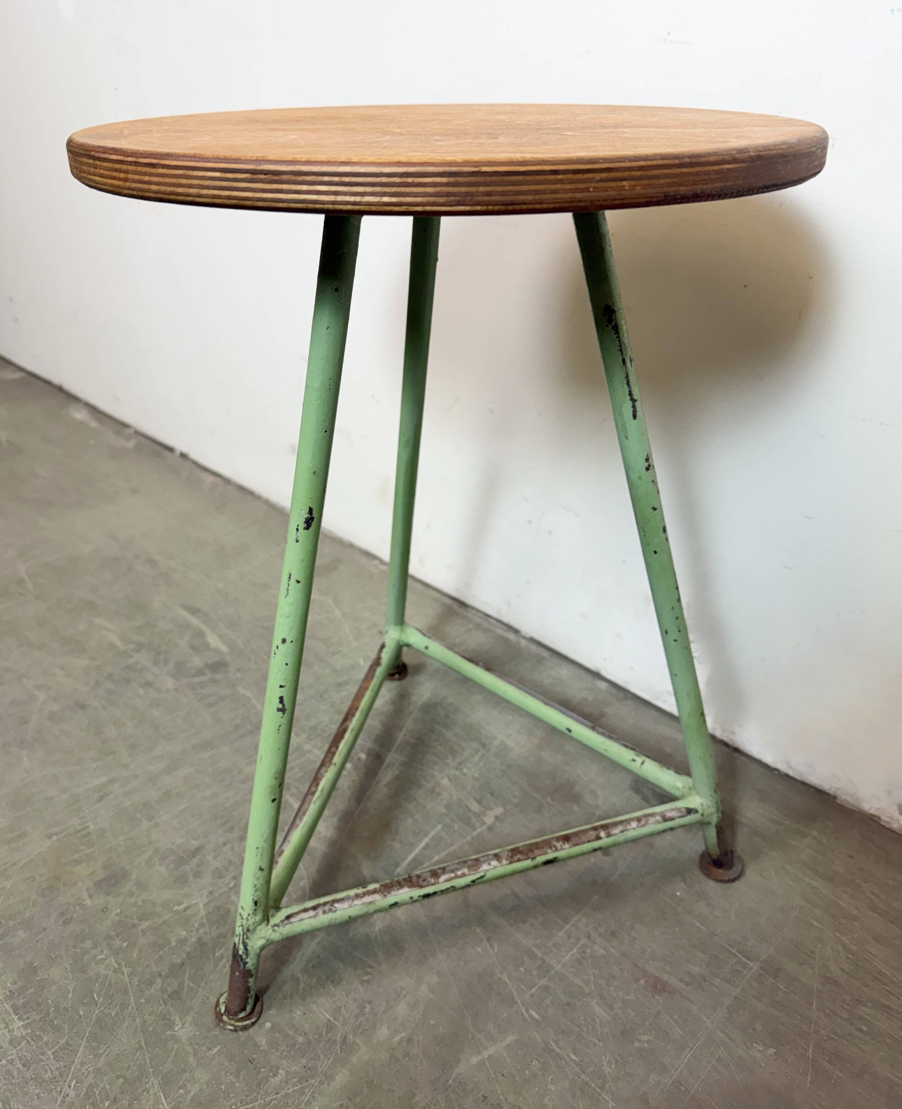 Green Industrial Workshop Stool, 1960s