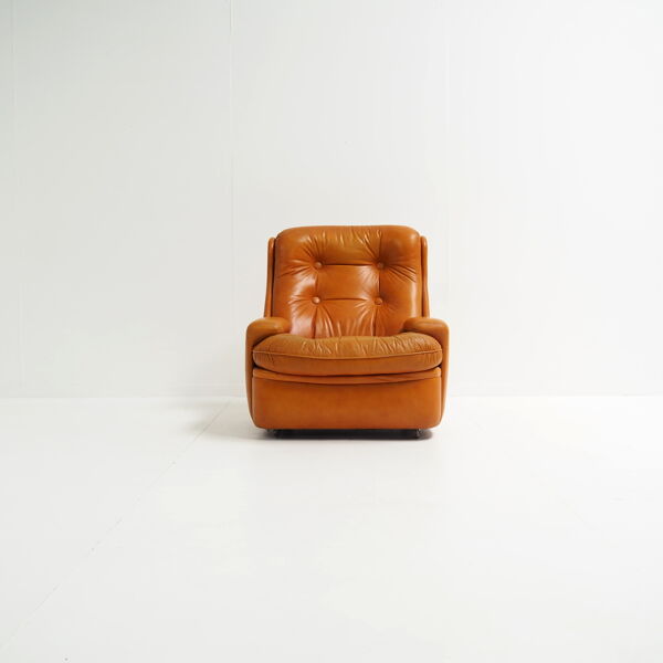 Fauteuil en cuir funky par Michel Cadestin pour Airborne