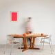 Brutalist extendable table in pine, Rainer Daumiller, Denmark, 1970s.
