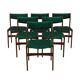 Set of six teak chairs, Danish design, 1970s, production: Denmark