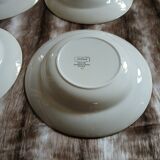 6 antique deep plates from Digoin and Sarreguemines