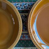 Set of 5 flat plates and 5 deep plates in ceramic