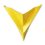 Ikea 1990 vintage yellow plastic applique