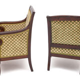 Duo of shepherdesses, Empire era. Silk velvet