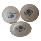 Anciennes assiettes plates Digoin Sarreguemines