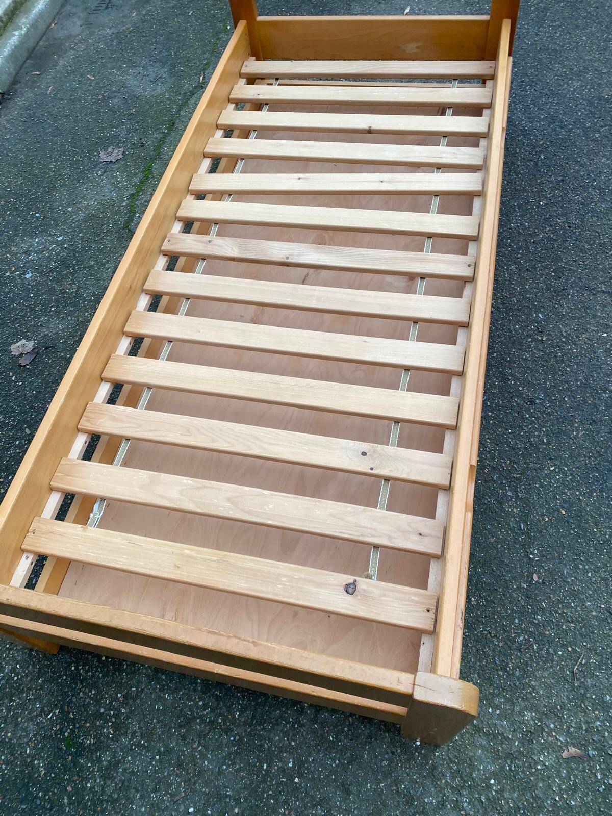 Vintage Scandinavian pine nesting benches from the 1970s.