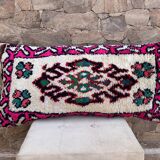 Vintage Berber wool cushion cover: Moroccan rug cushion 76x40cm