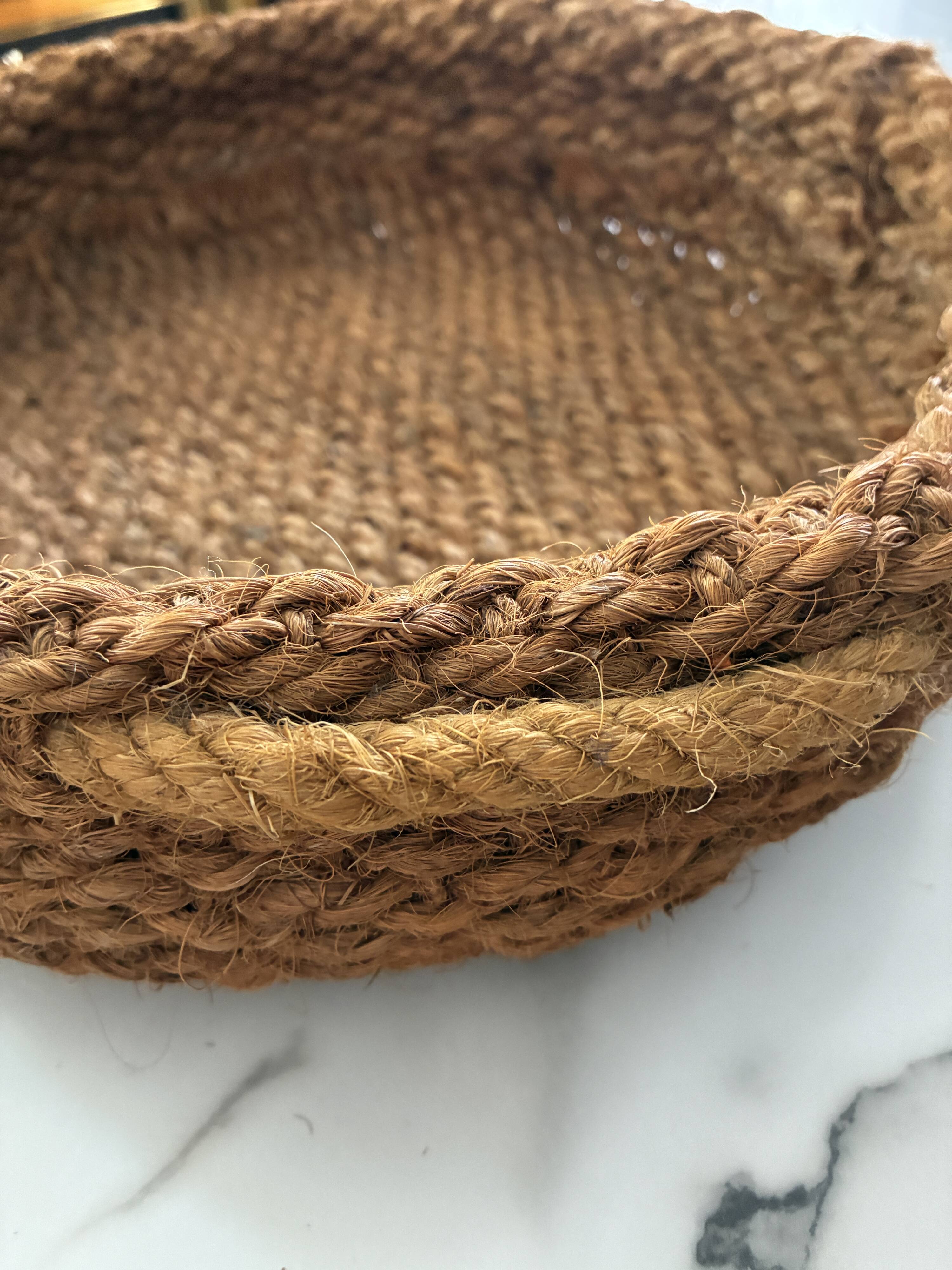 Natural jute tray basket