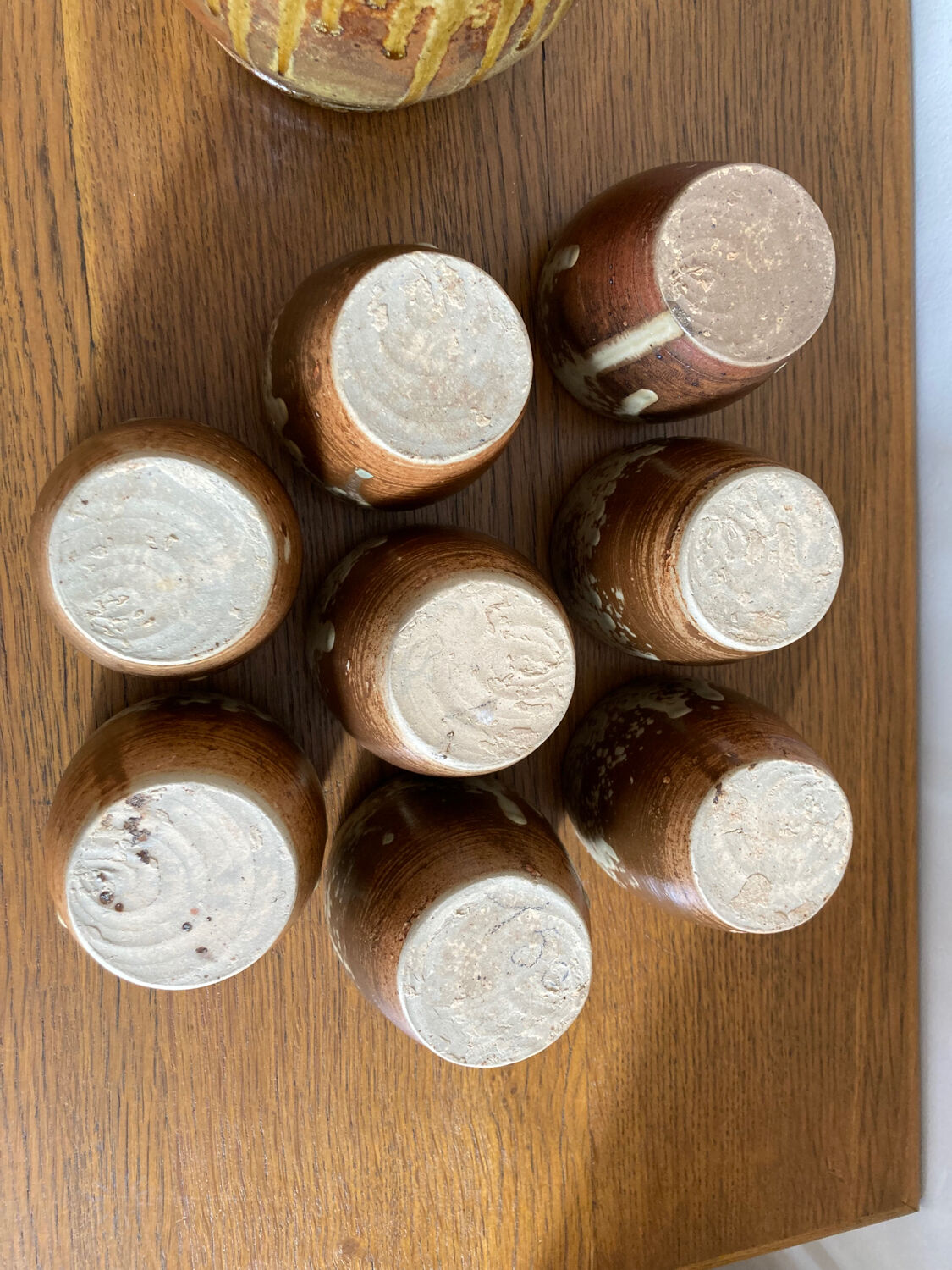 Terracotta and gray orangeade service