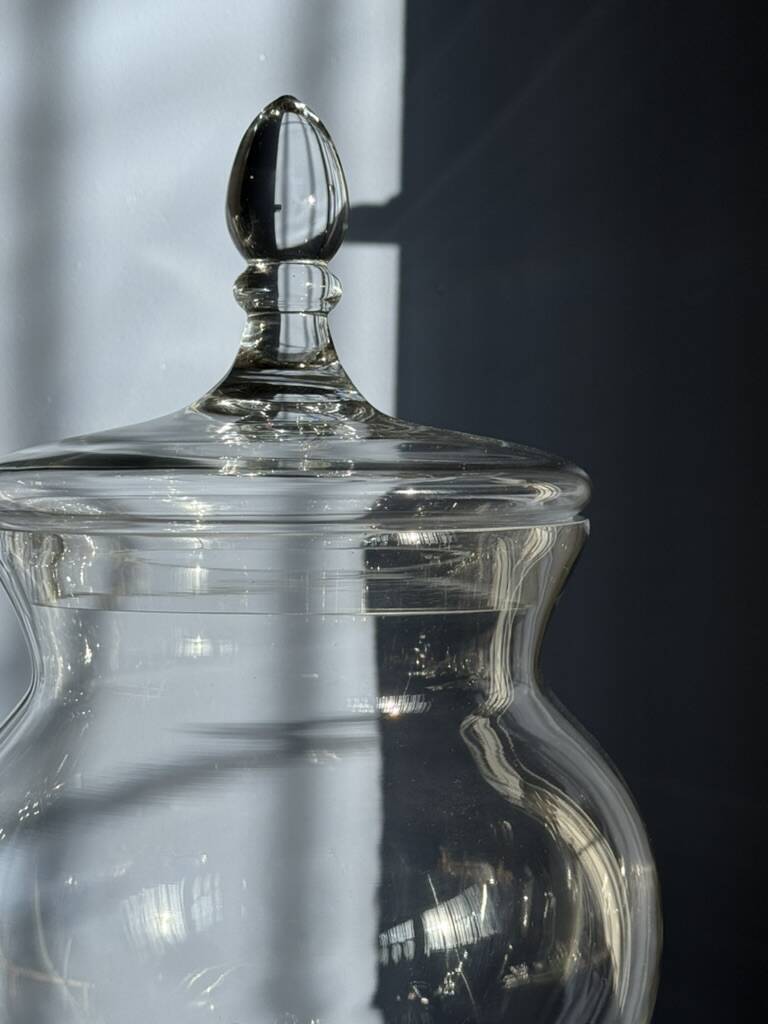 Pair of blown glass sweet jars