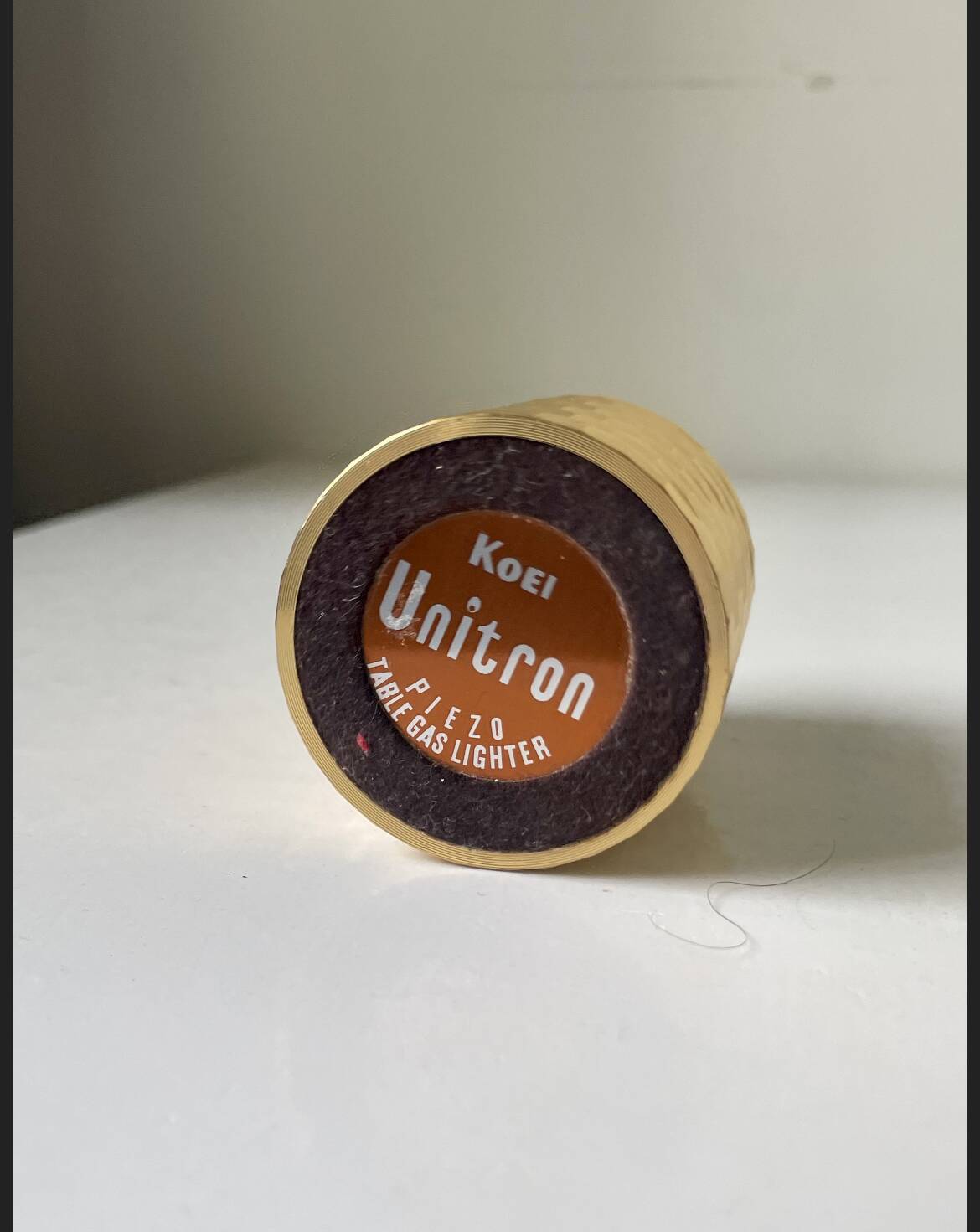 Vintage KOEI  Japan  Gilded Metal Unitron Table lighter