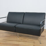 Swedish Leather Sofa and Armchair by Gunilla Allard for Lammhults, 1990s, Set of 2