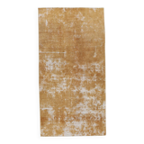 Turkish Traditional Mustard Vintage Area Rug, 108x211Cm