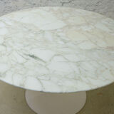 Table 137 cm Tulip Vintage by Eero Saarinen for Knoll Calacatta marble