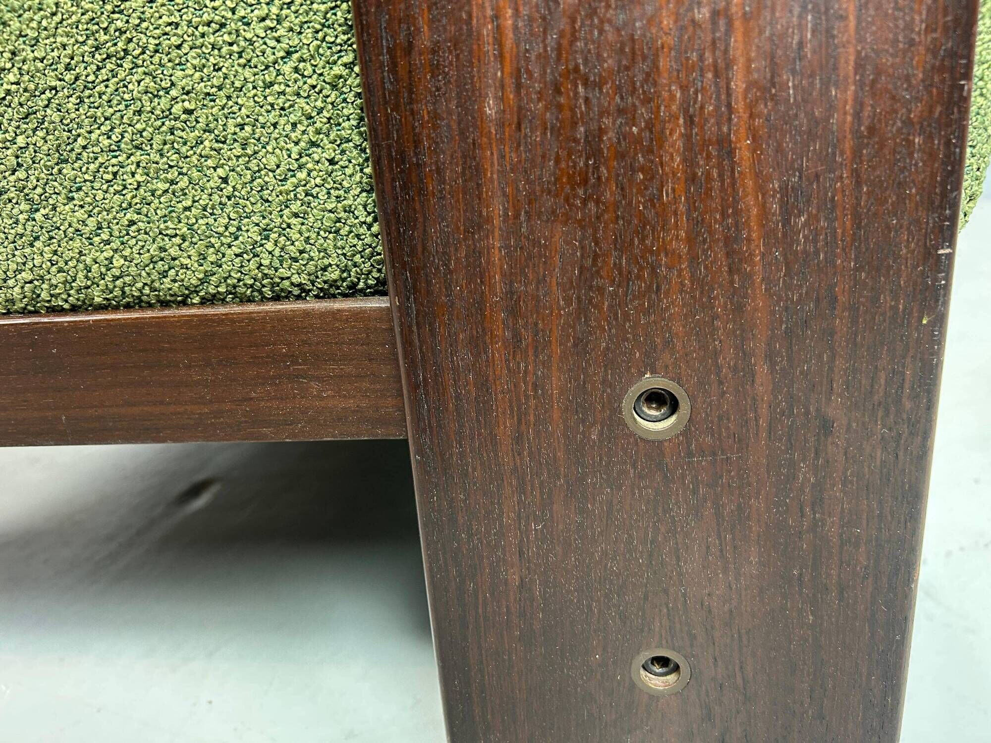 Tobia Scarpa new Green Boucle "Bastiano" 2-Seater Sofa for Knoll, 1960s