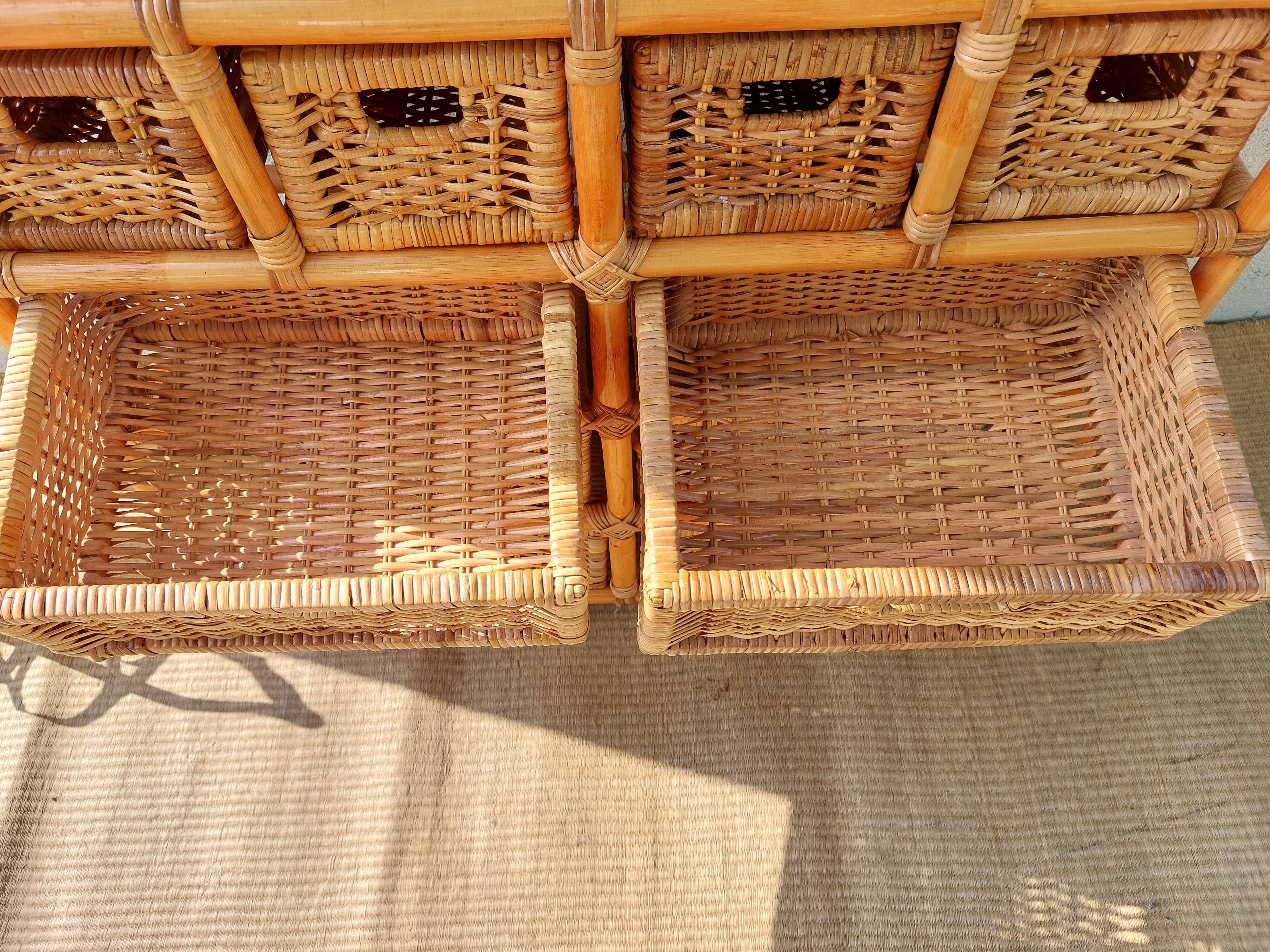 Commode en osier