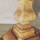 Round table with solid wood central leg entirely restored