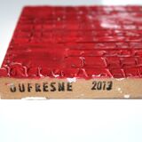 Tableau, peinture rouge texturée de Vincent Dufresne, 2013