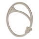 Art Deco mirror in white cast iron