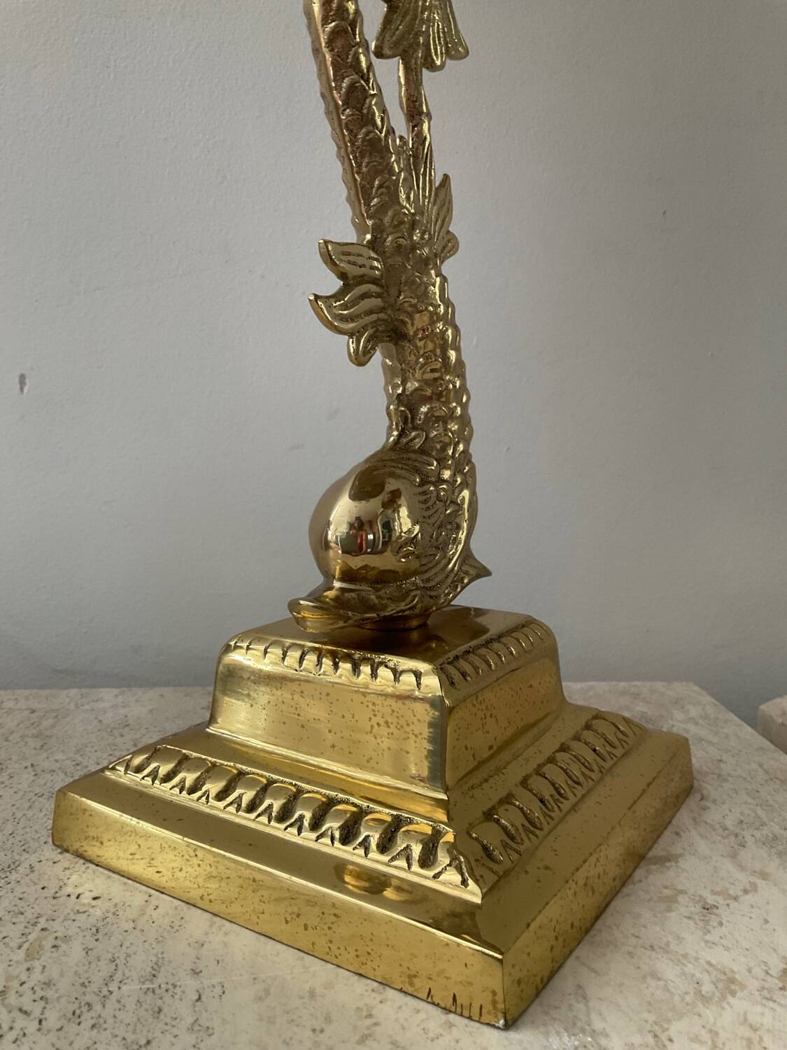 Pair of Empire lamps in bronze and sheet metal