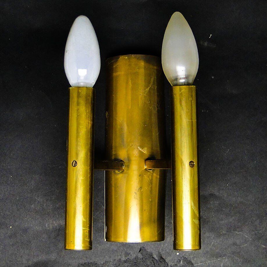 Metal two-armed wall lamp, 1970s