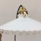 Pairs of vintage suspensions in white opaline with serrated edges