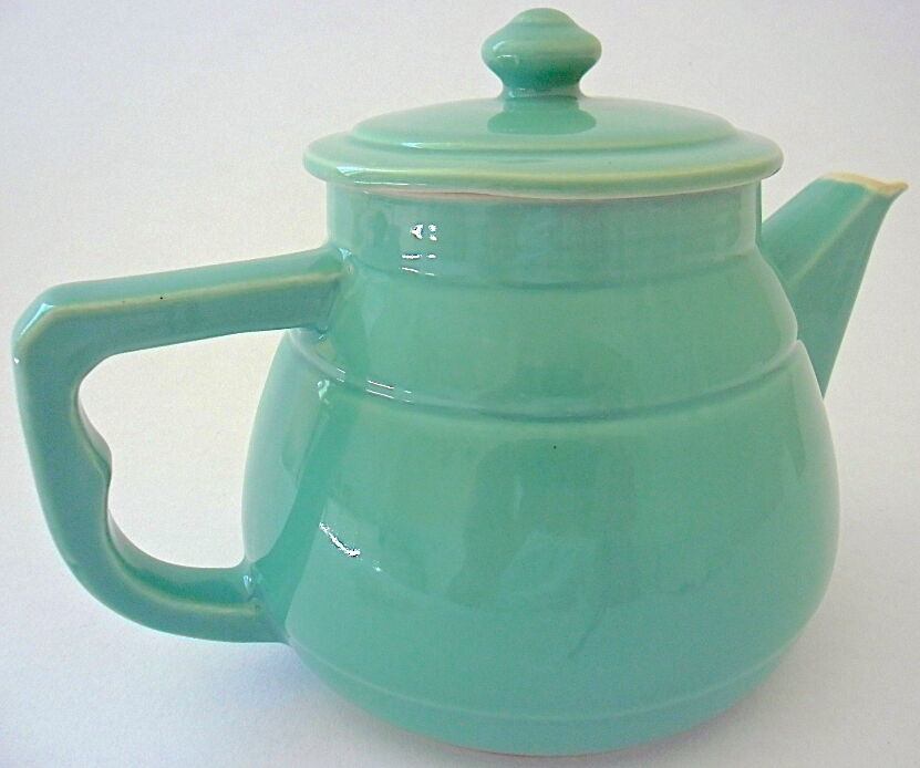 Théière en céramique vert d'eau