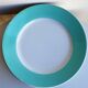 Lot of 4 green and white plates