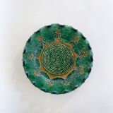 Assiette décorative émaillée Verte "Tito"